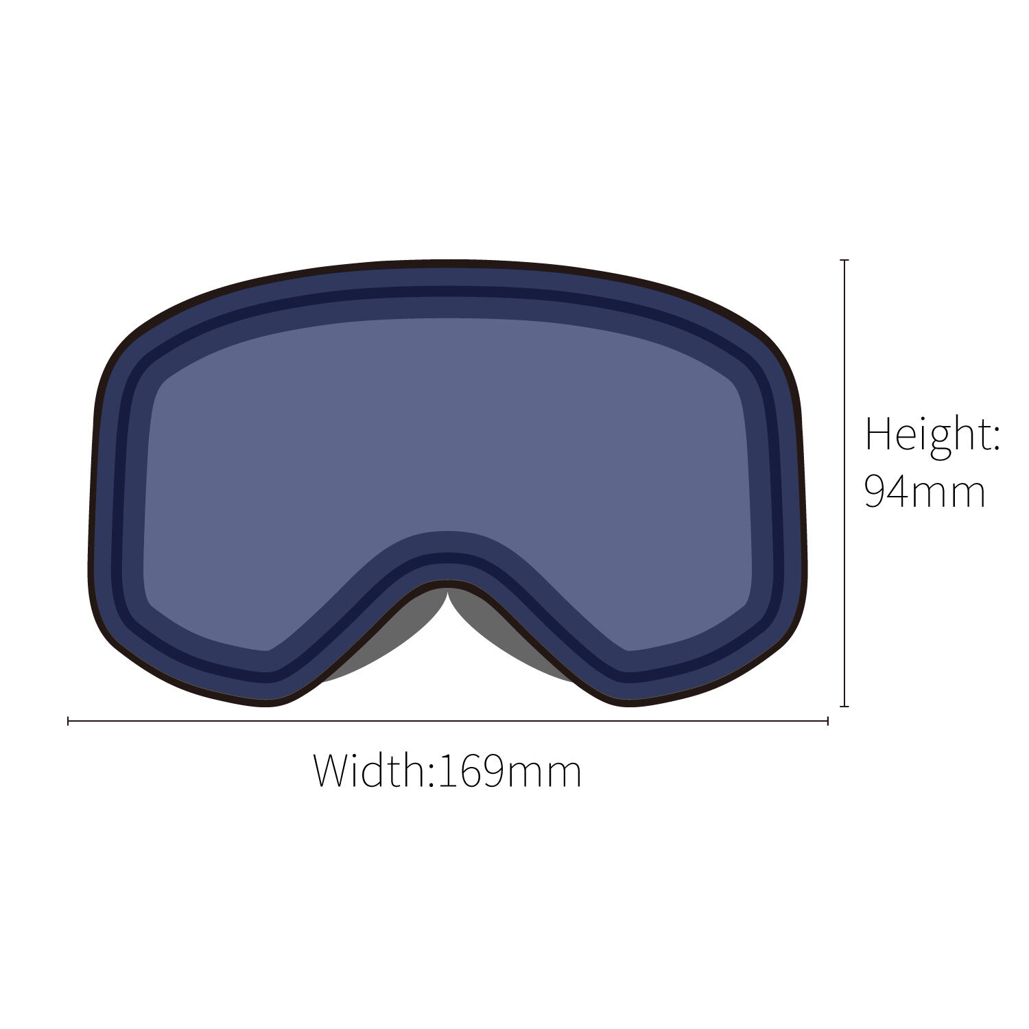 Snow Goggles 190-MDH BKOC Black optical check | SWANSⓇ
